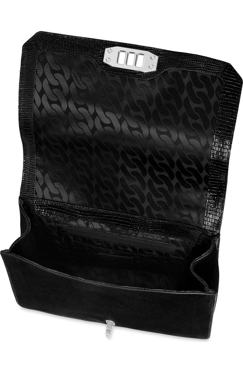 Rebecca Minkoff Love Croc Embossed Leather Crossbody Bag, Alternate, color,