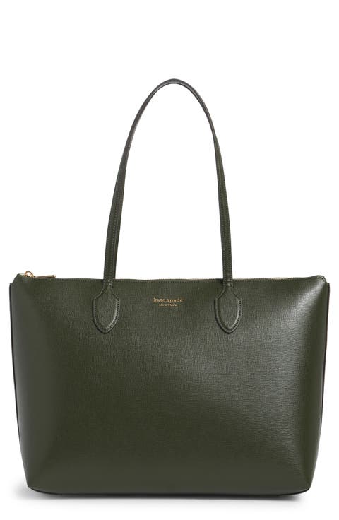 large bleecker leather tote