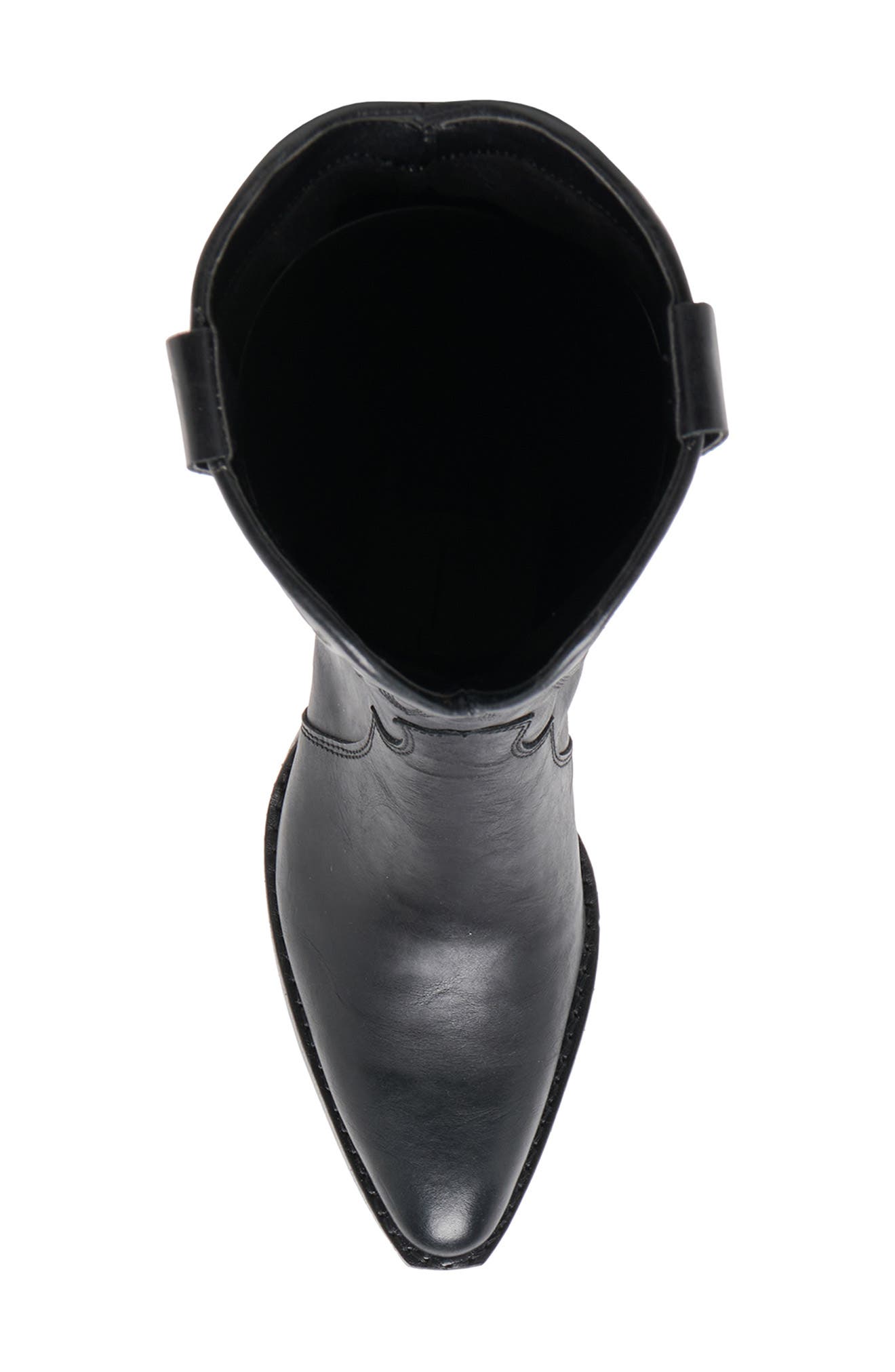 Klancy Knee High Western Boot, Alternate, color, BLACK LEATHER