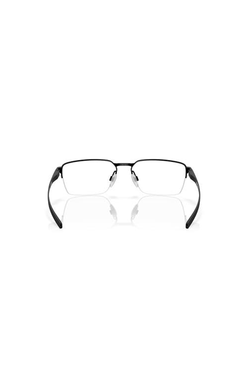 Oakley 56mm Rectangle Optical Glasses In Black