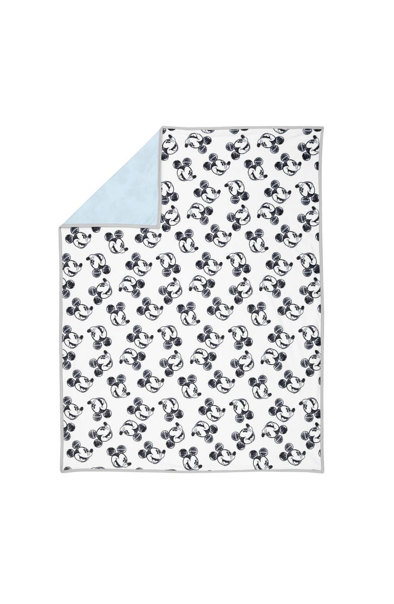 Lambs & Ivy Disney Baby MICKEY MOUSE Baby Blanket - Minky/Jersey, Alternate, color, White