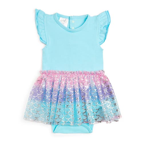 Sweet Wink Sparkling Mermaid Short Sleeve Tutu Bodysuit In Multicolor