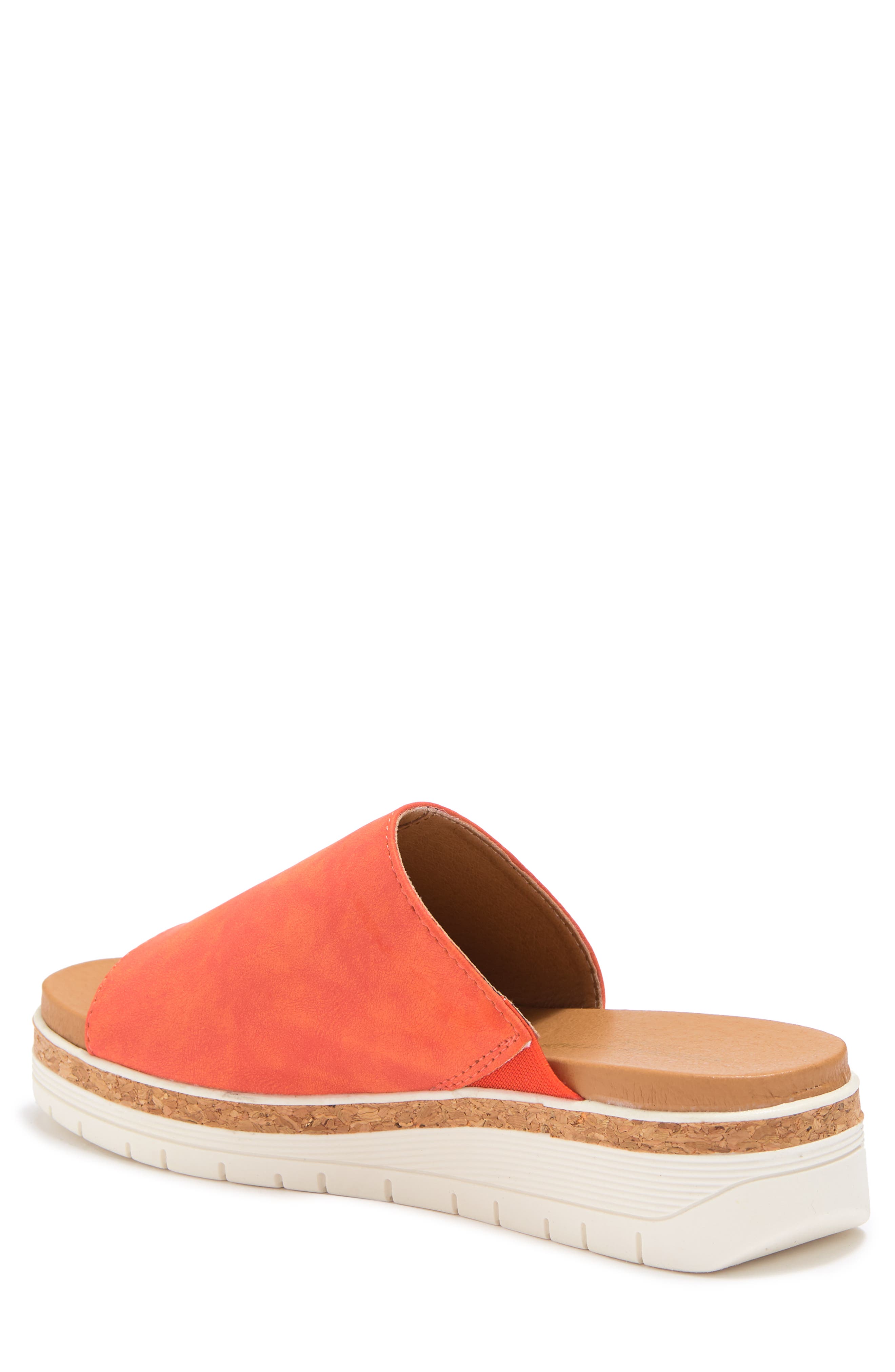 Provence Wedge Slide Sandal, Alternate, color, TANGERINE