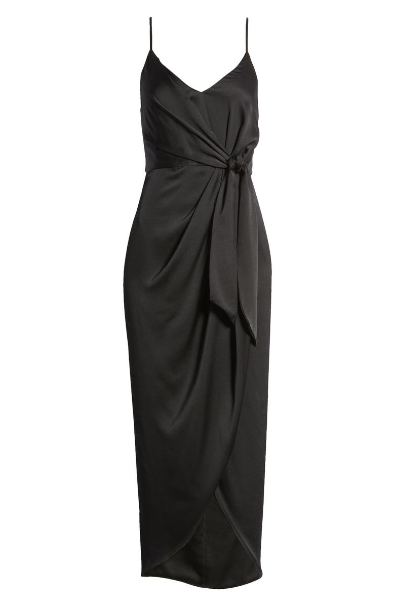 Shona Joy Luxe Tie Front Cocktail Dress, Alternate, color, 