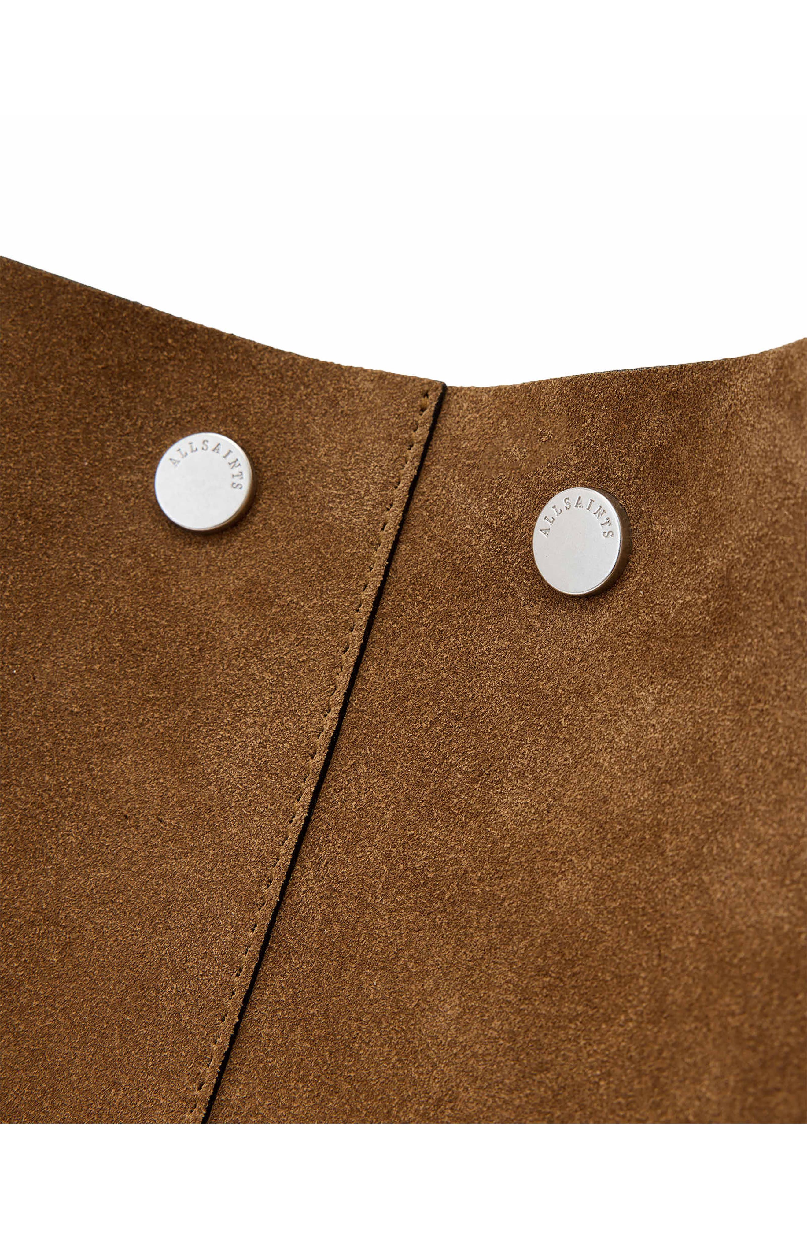 Rosalie Suede Tote, Alternate, color, WARM OLIVE BROWN