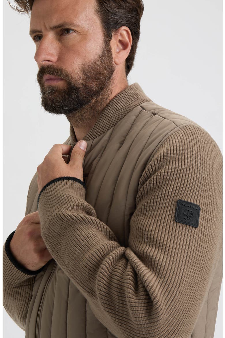 Kindale Quilt Jacket with Sweater Sleeves, Alternate, color, DRIFTWOOD