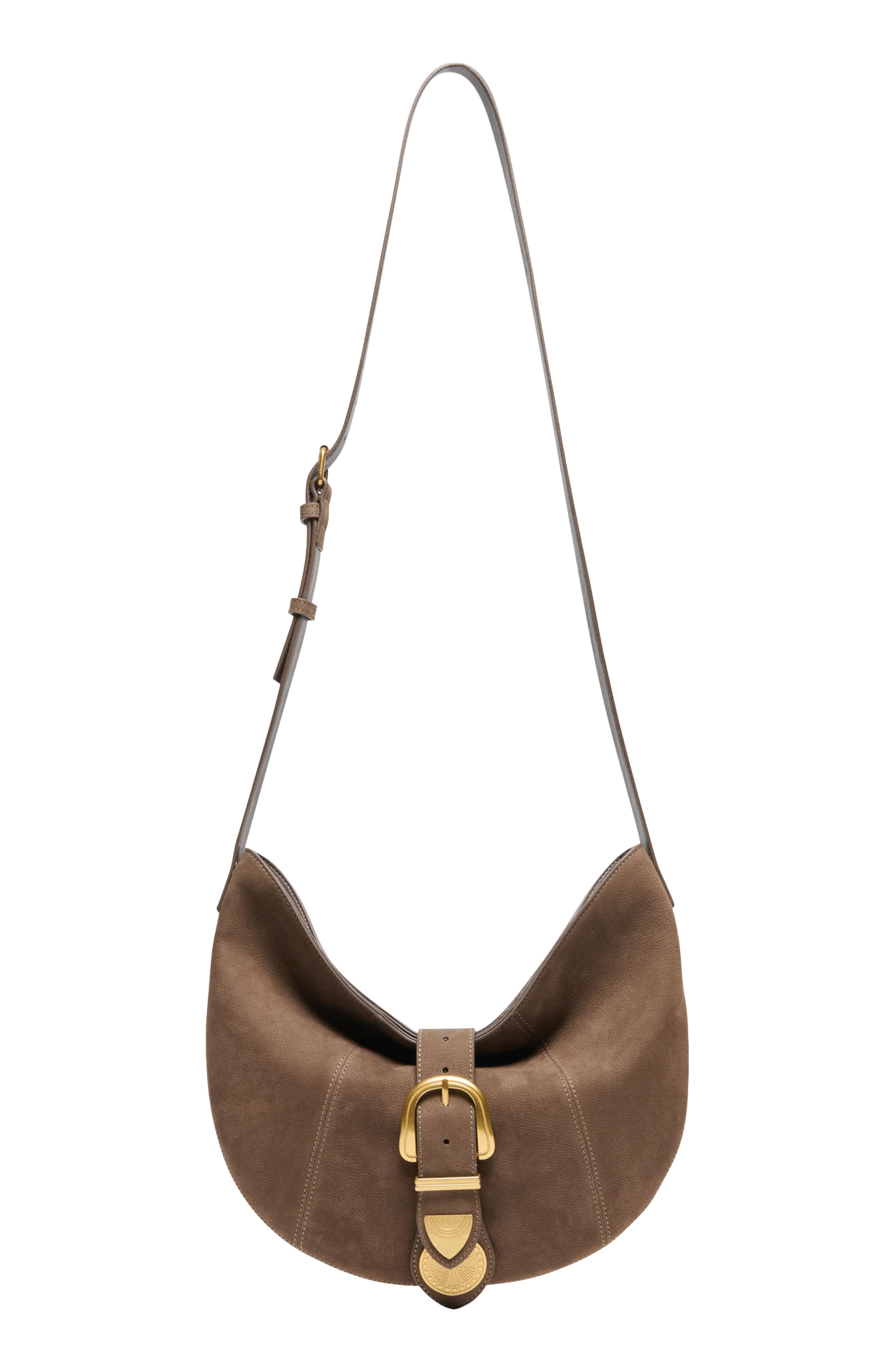 Prairie Leather Crossbody Bag, Main, color, DARK TAUPE