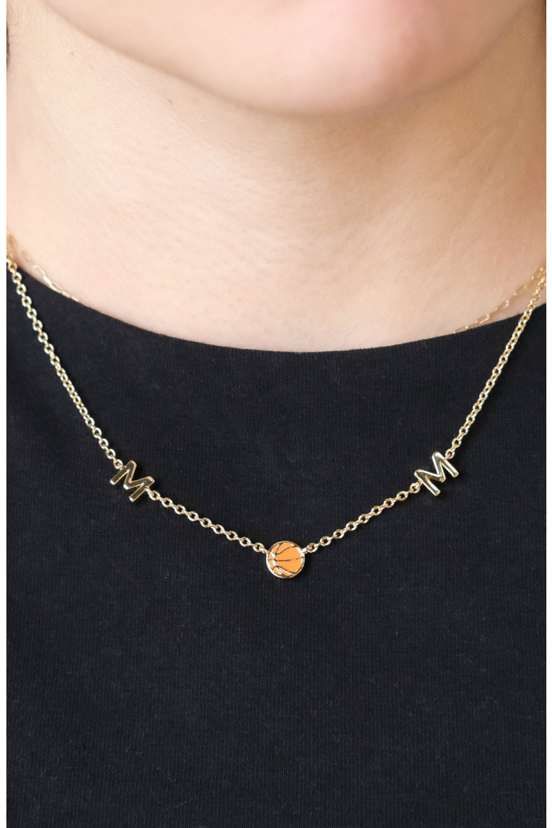 Basketball Mom Necklace, Alternate, color, Gold