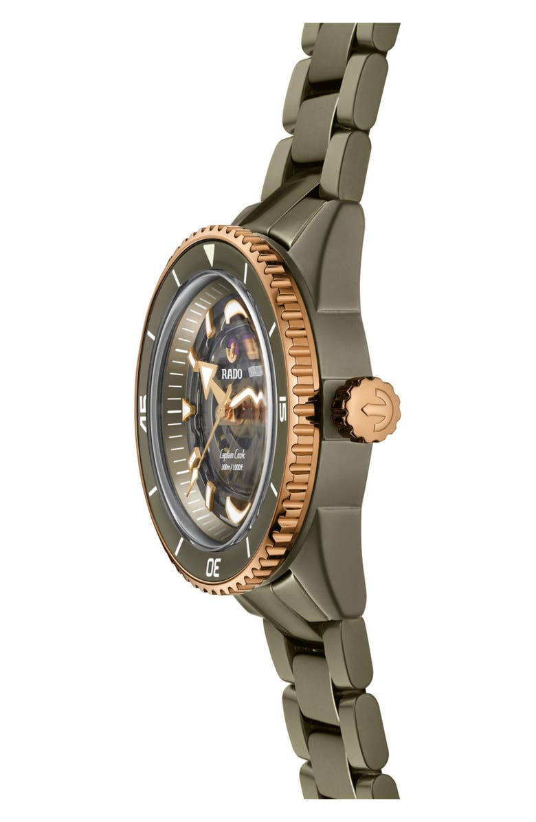 RADO Captain Cook High Tech Ceramic Bracelet Watch, 43mm, Alternate, color,