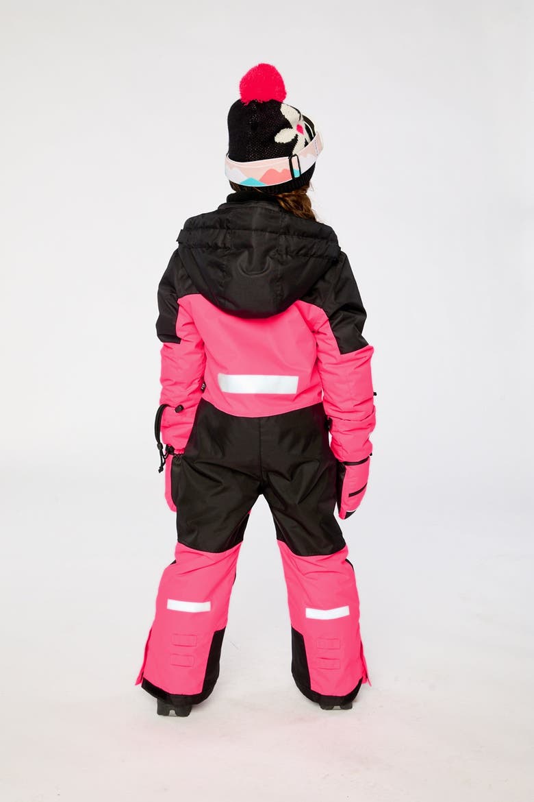 Teknik Fleece Lined & One Piece Snowsuit, Alternate, color, Bright Pink