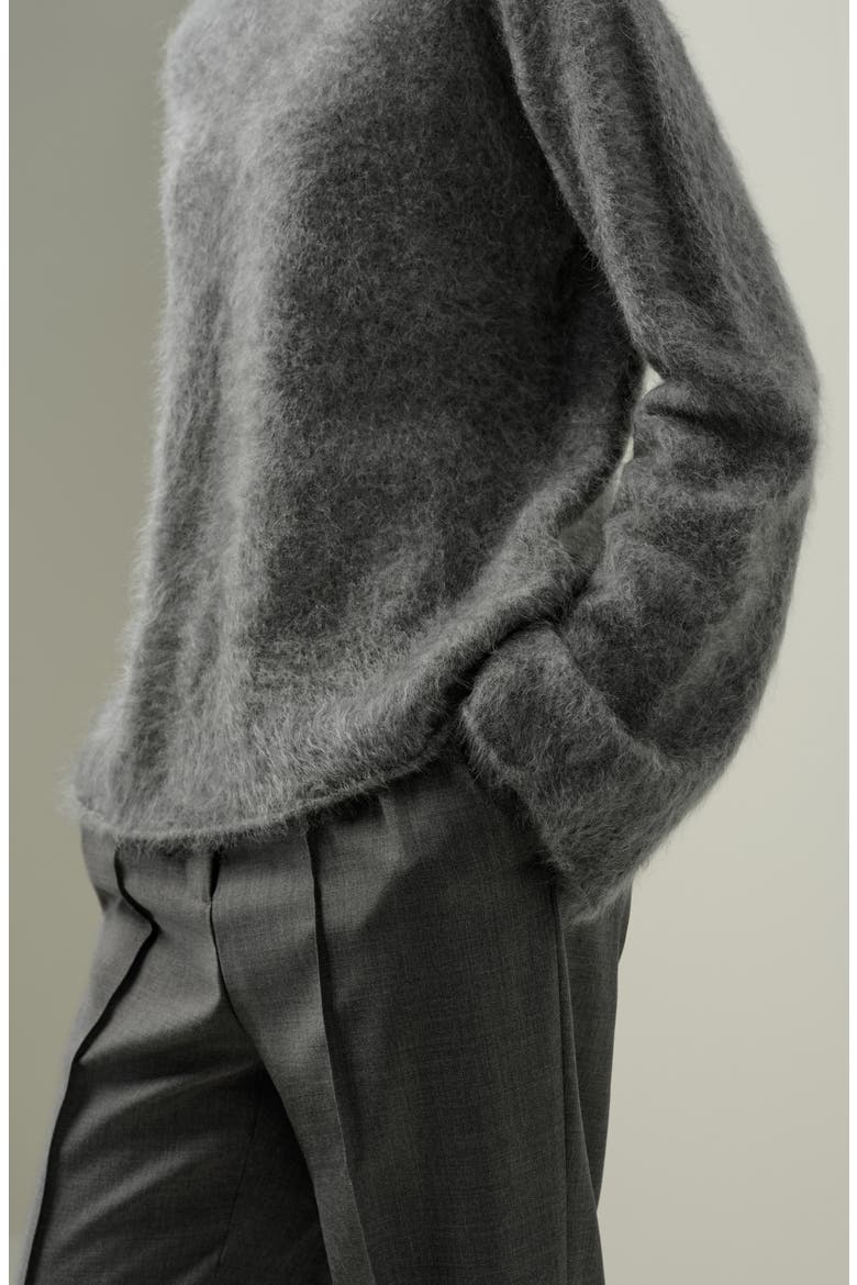 Women's Boat-Neck Brushed Cashmere Sweater, Alternate, color, Thunder