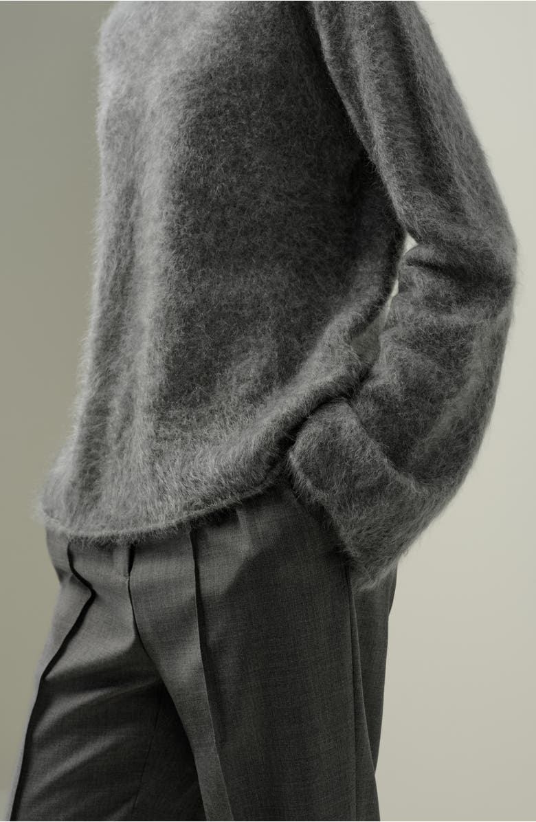 Lilysilk Boat-neck Brushed Cashmere Sweater, Alternate, color, Thunder