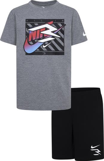 Kids' Gradient Logo Graphic T-Shirt & Shorts Set