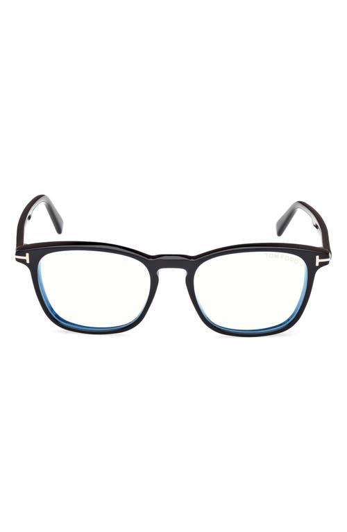 Tom Ford Nero Lucido Acetate Glasses In Black Eco/t Logo