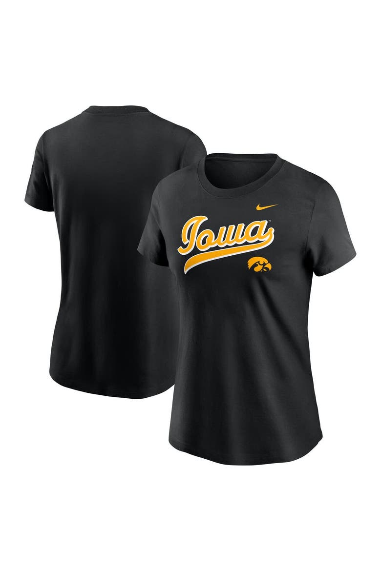 Women's Nike Black Iowa Hawkeyes Local Script T-Shirt, Alternate, color, Black