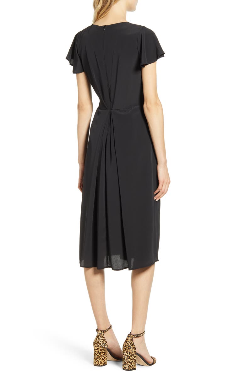 Bobeau Pleated Woven Dress, Alternate, color,