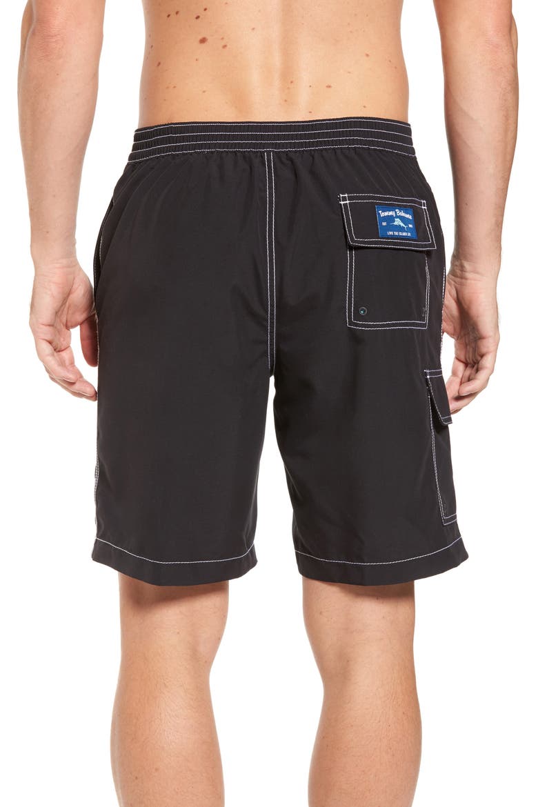 Baja Beach Board Shorts, Alternate, color, BLACK