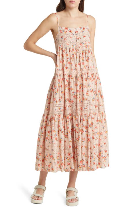 The Serenade Floral Tiered Cotton Dress