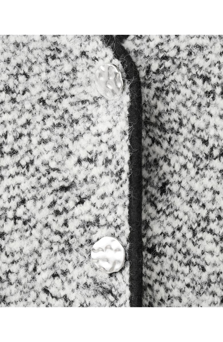 MANGO Flecked Two Button Jacket, Alternate, color, Black Grey