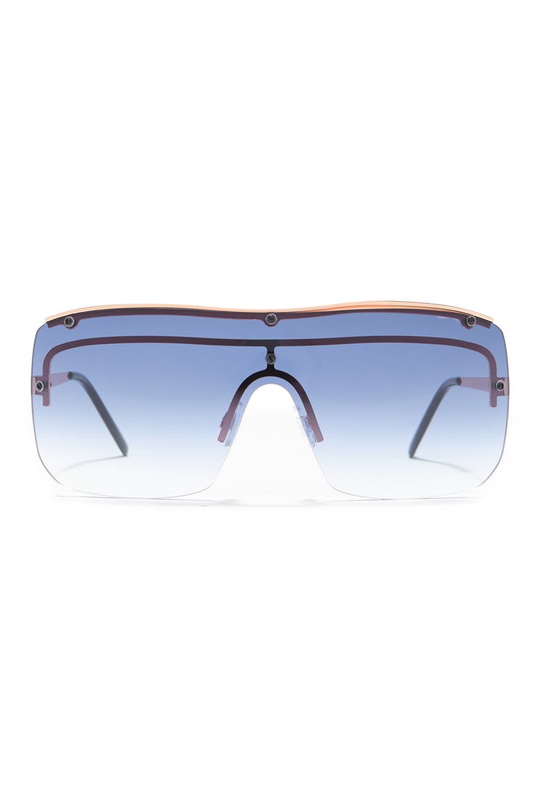 70mm Shield Sunglasses, Main, color, ROSEGOLD