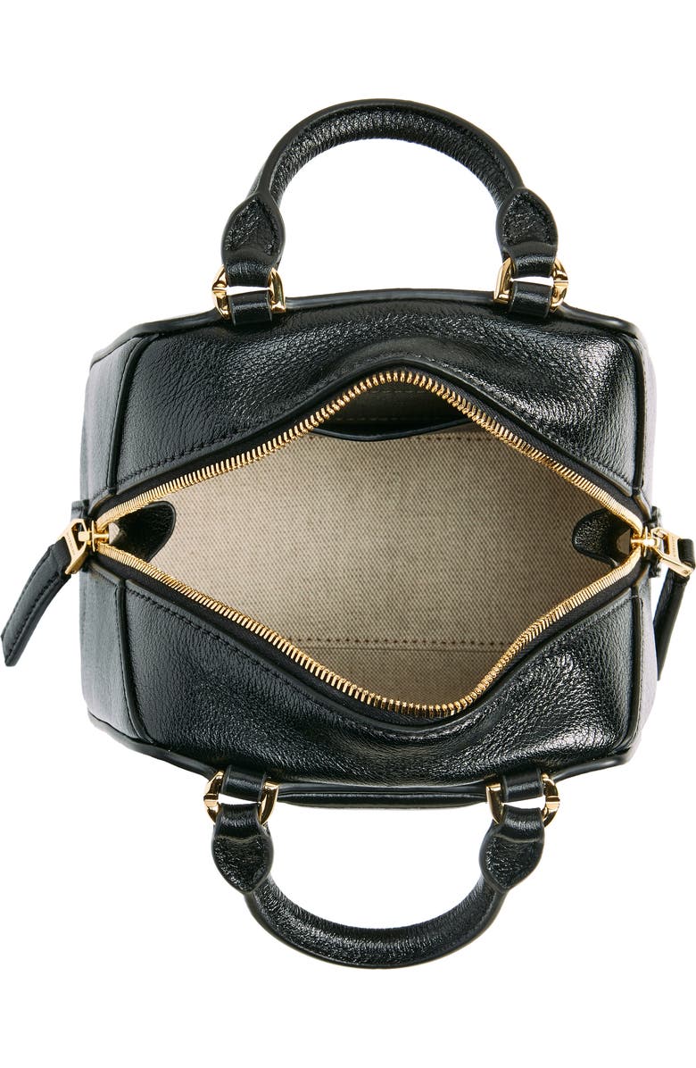 Givenchy Nano Antigona Cube Leather Crossbody Bag, Alternate, color, Black