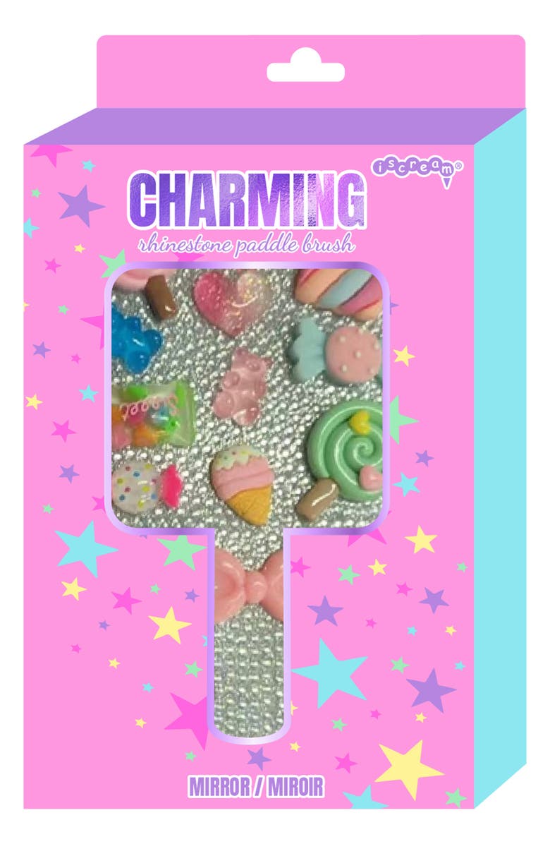 Iscream Kids' Charming Rhinestone Mirror, Alternate, color, Pink Multi