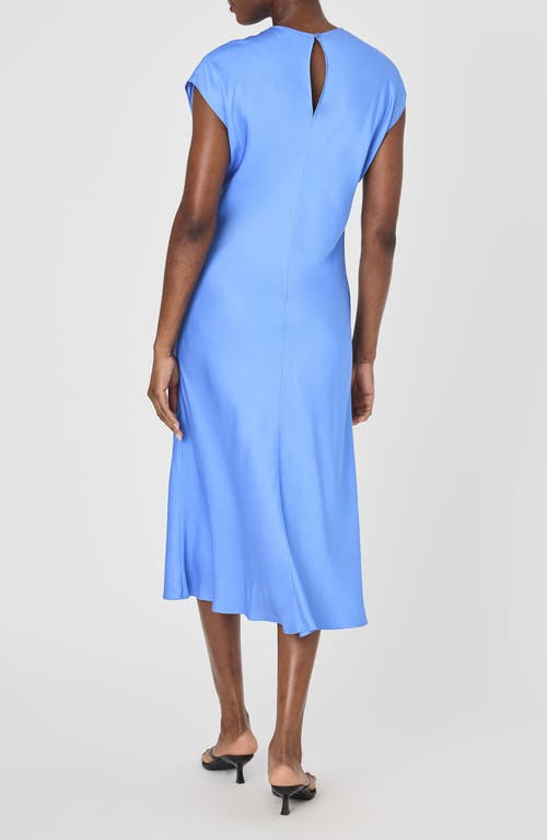 French Connection Ennis Satin Column Midi Dress In Blue