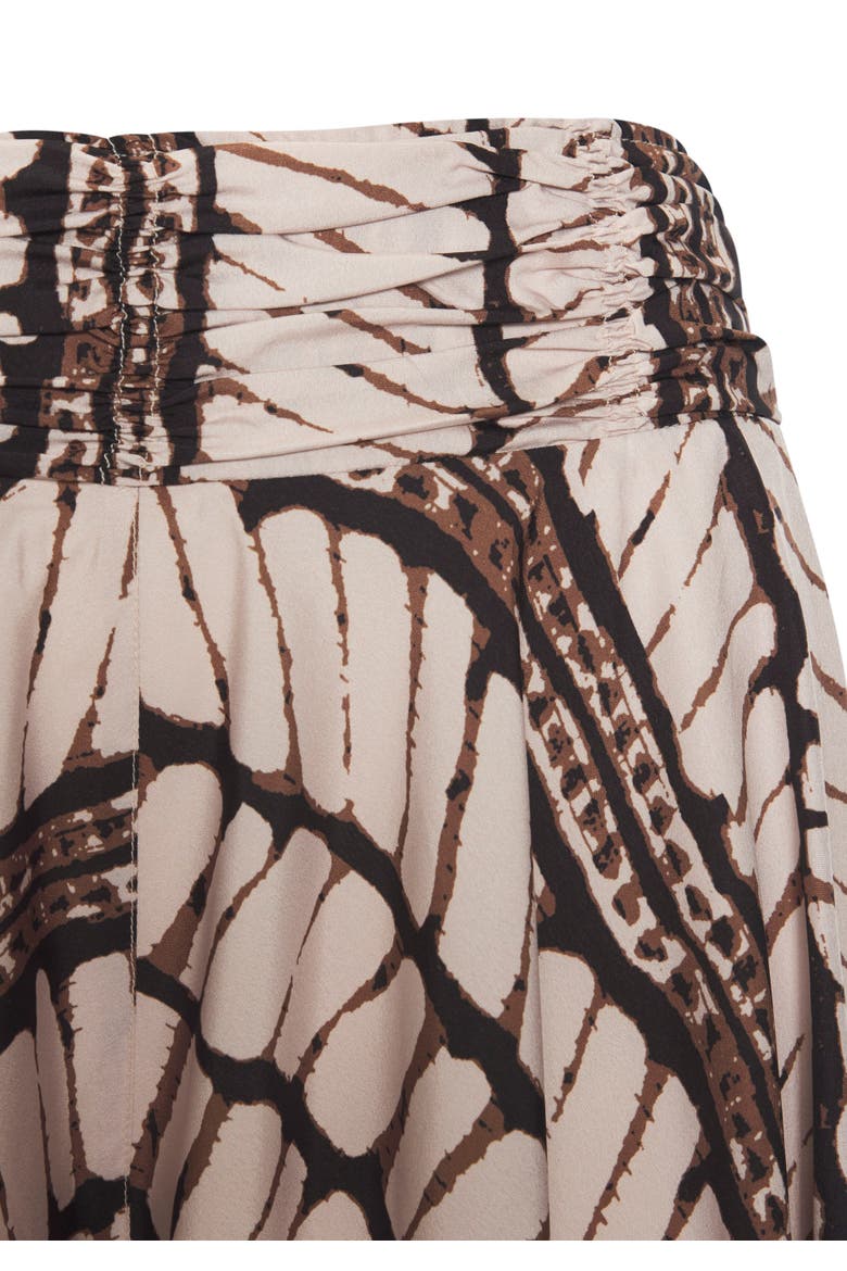 Printed Flowy Culottes, Alternate, color, Beige & Brown