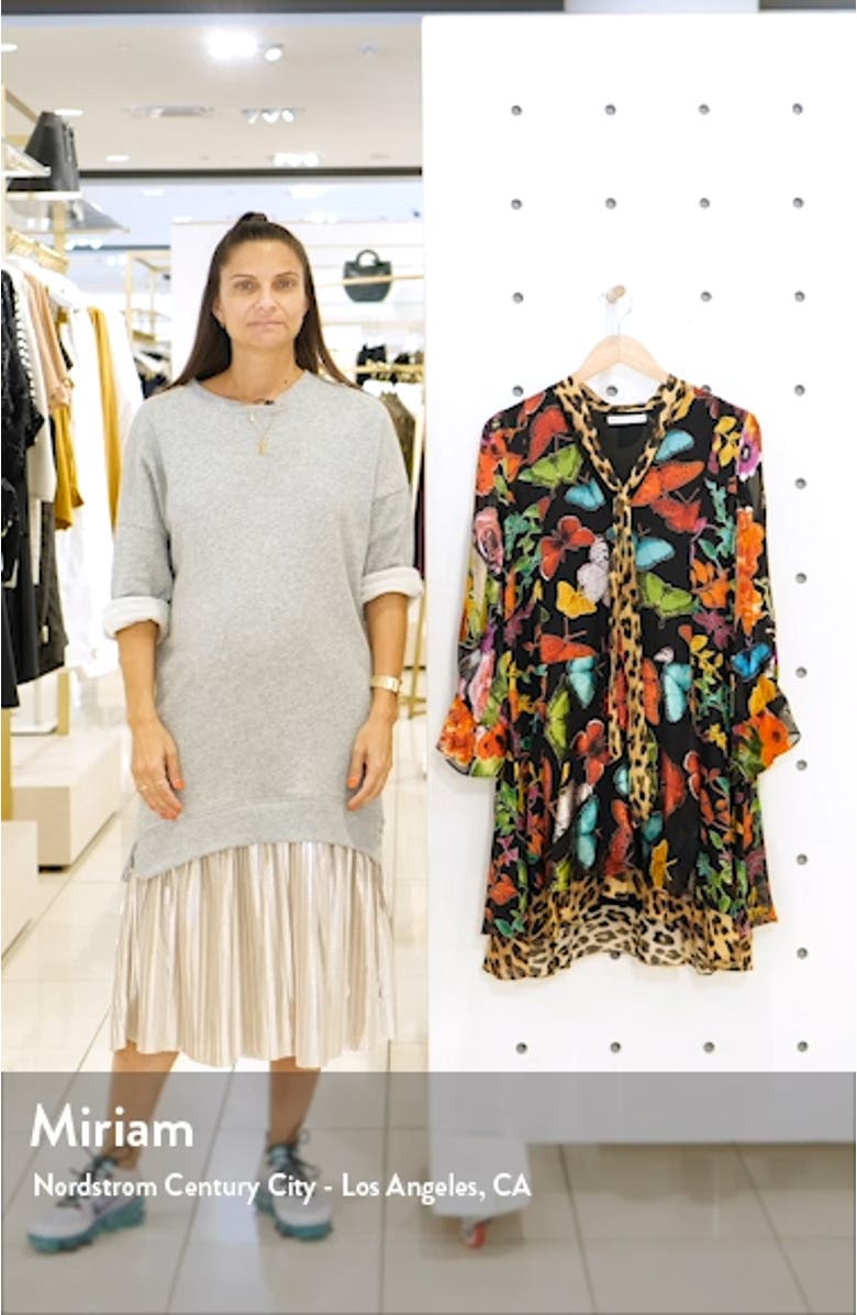 Moore Layered Butterfly Burnout Minidress, sales video thumbnail