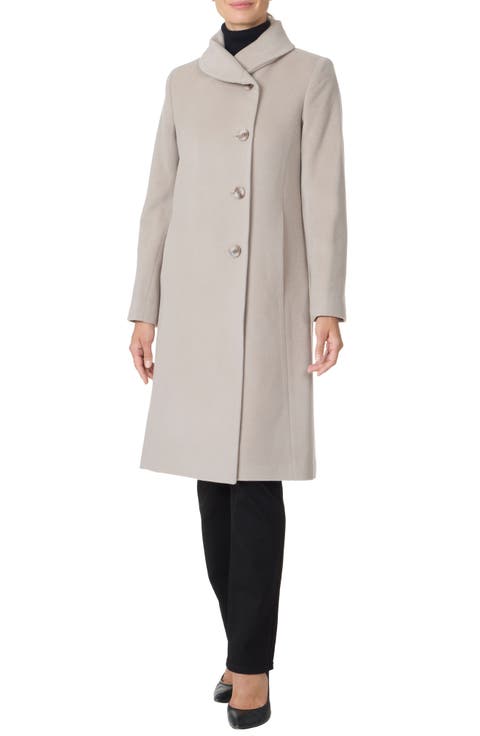 Round Collar Wool Coat