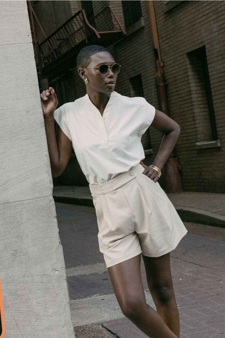 The Splitneck Shirt, Alternate, color, Cream
