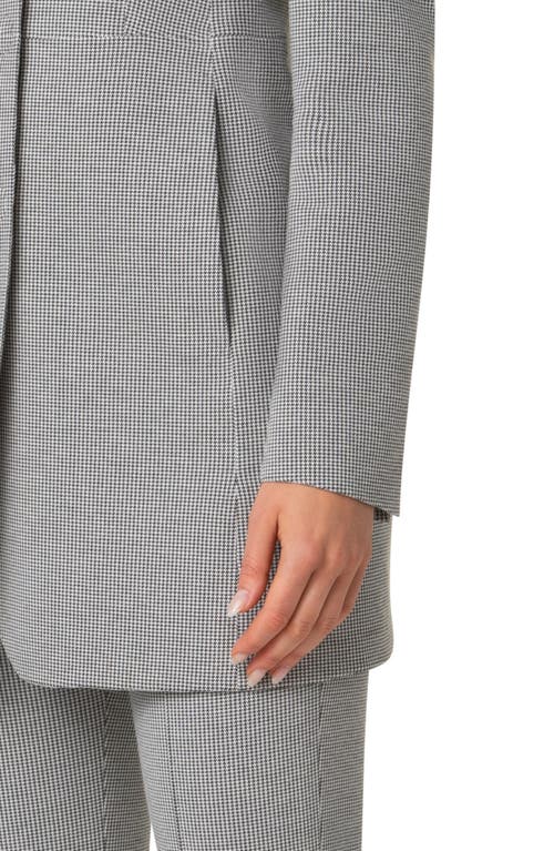 Akris Punto Microhoundstooth Longline Jacket In Black-cream