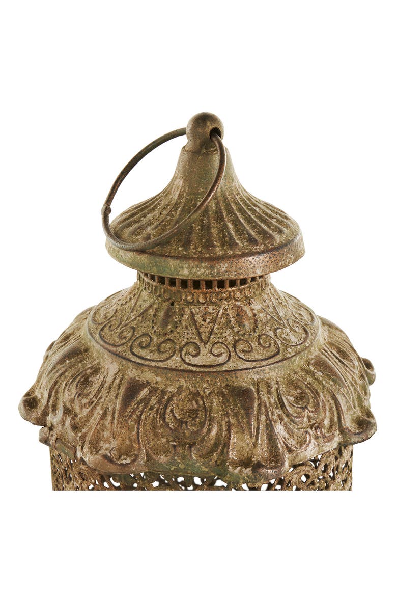 Set of 2 Lantern Candleholders, Alternate, color, BROWN