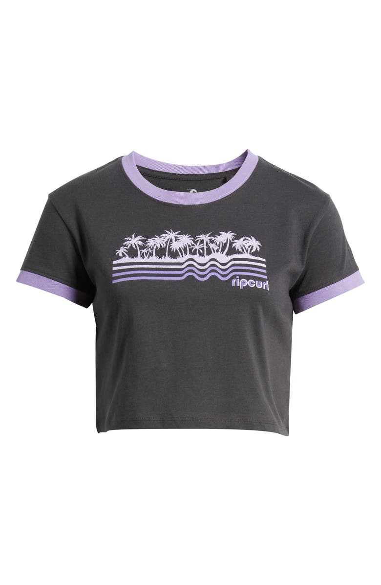 Rip Curl Neon Isles Cotton Graphic Baby Tee, Alternate, color, Washed Black