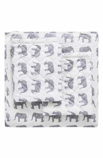 Elephant Flannel Quilt Set