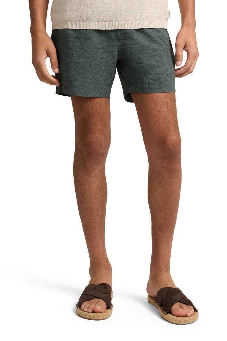 Calder Side Elastic 4"  Swim Trunk, Alternate, color, SOFT OLIVE