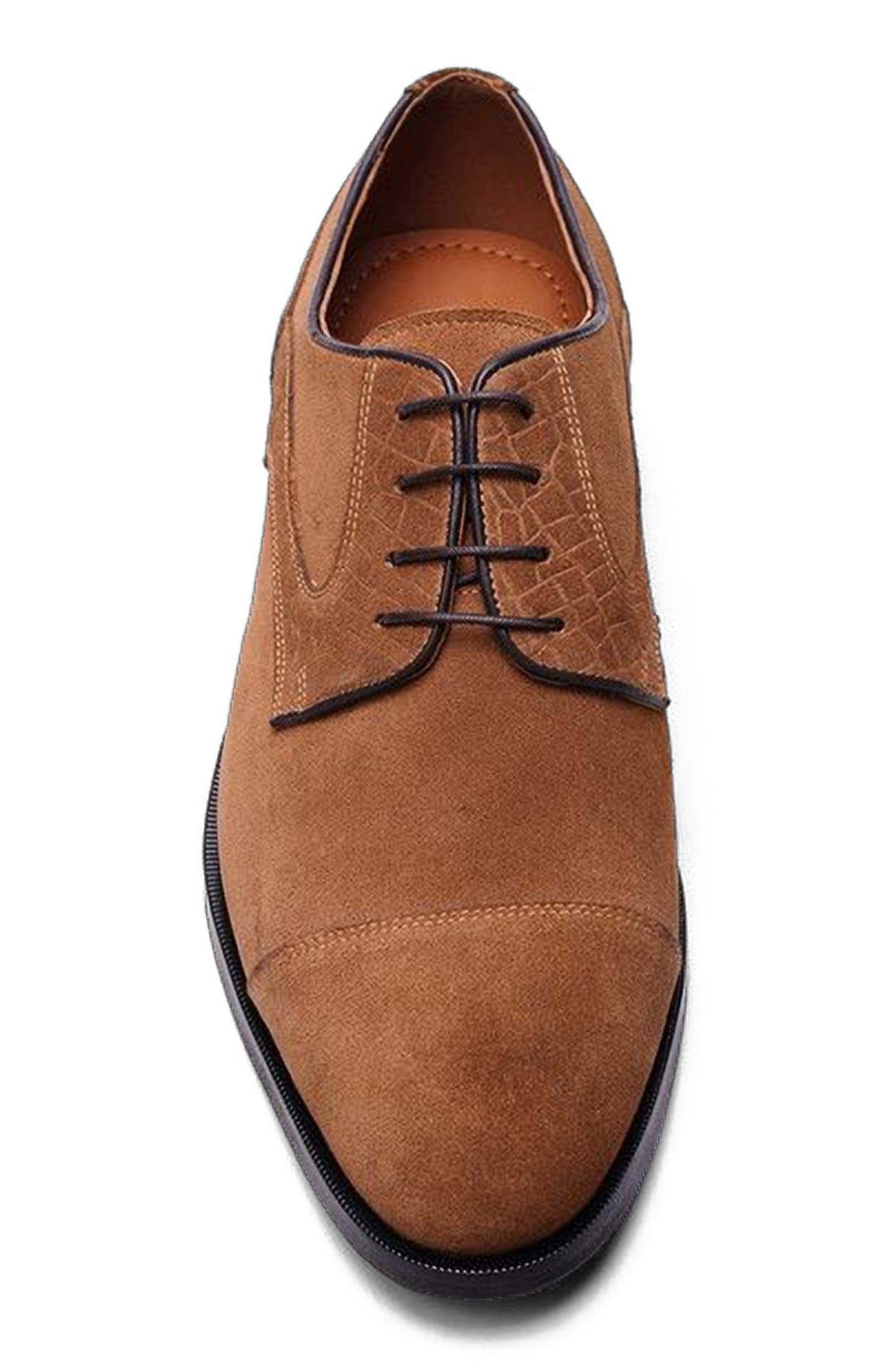 CARLOS SANTANA Havens Cap-toe Derby, Alternate, color, Tabacco Brown Suede