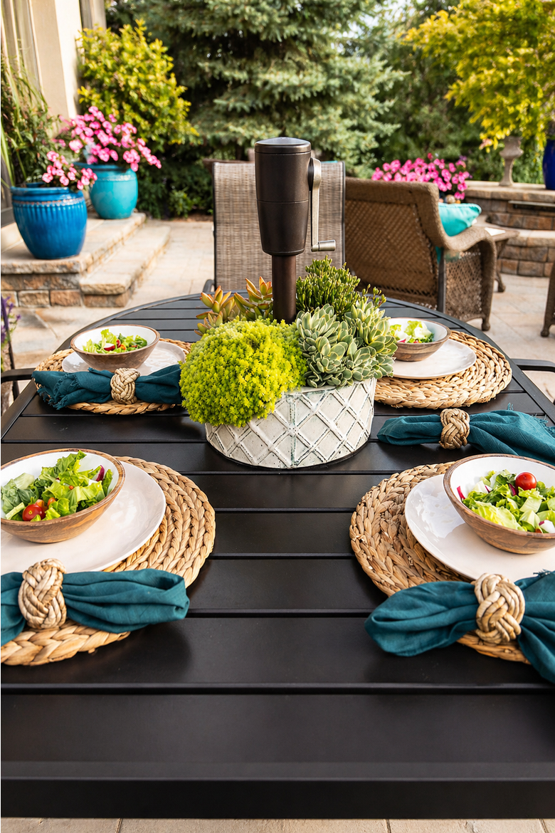 Wood + White Collection Mango Wood, Set of 4 Serving Bowls, 7", Alternate, color, White, Brown