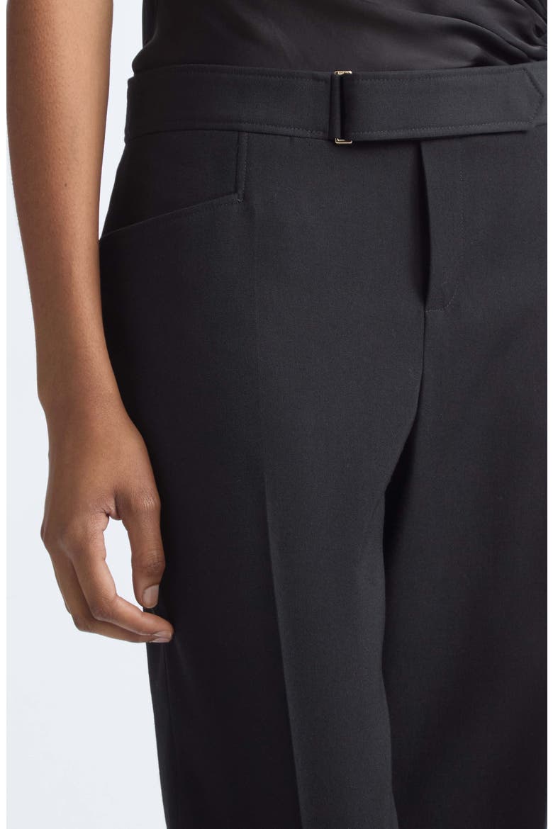 Virgin Wool Grain de Poudre Tailored Trousers, Alternate, color, 0PA BLACK