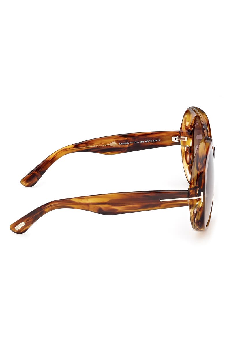 TOM FORD Annabelle 62mm Gradient Oversize Round Sunglasses, Alternate, color, 