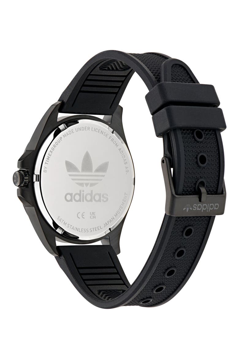 AO Fashion Iconic One Black Silicone Strap Watch, 40mm, Alternate, color, BLACK