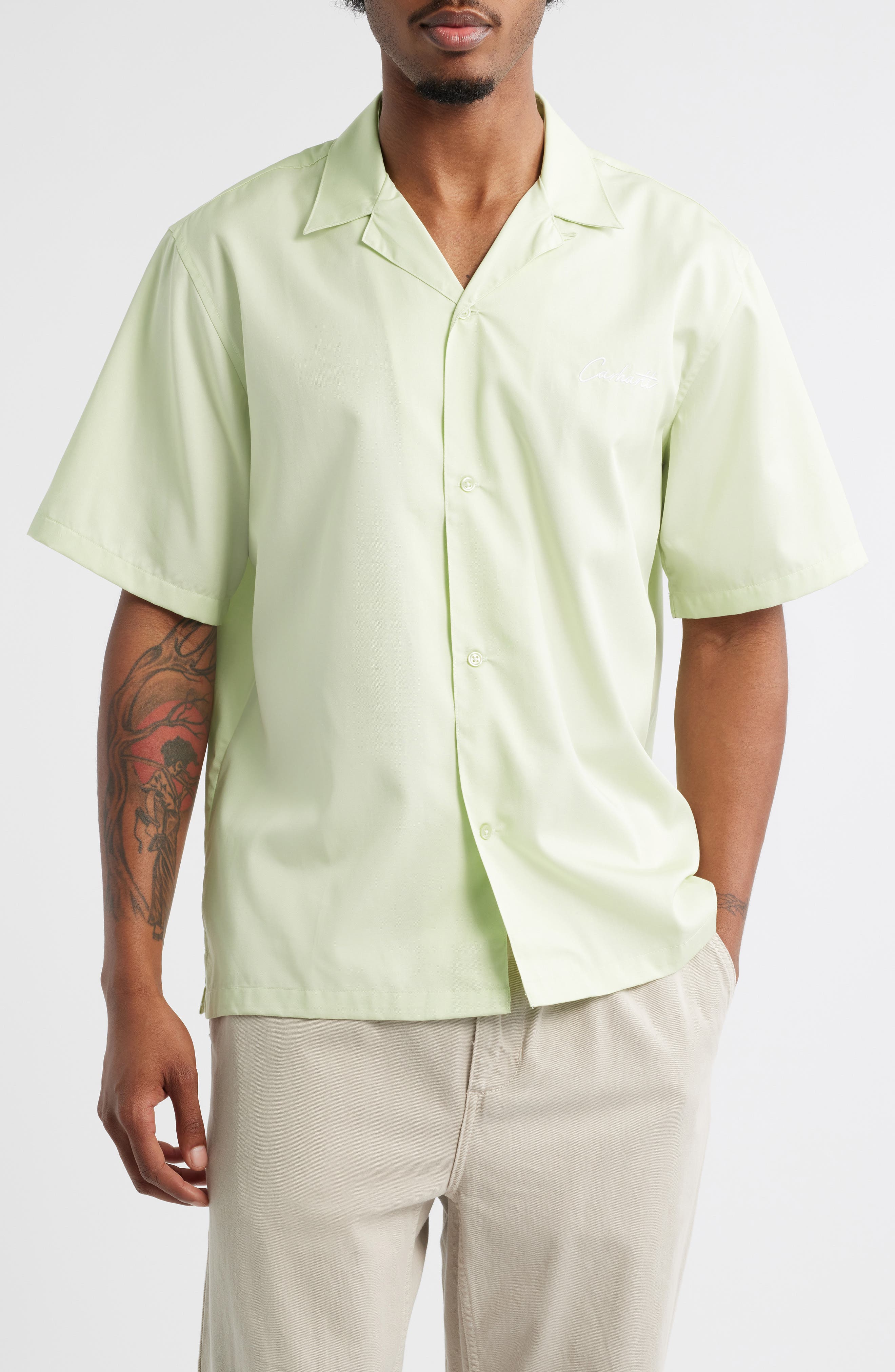 Carhartt Work In Progress Delray Cotton & Lyocell Camp Shirt