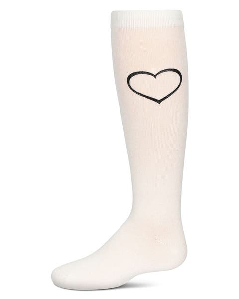 Puff Paint Heart Knee High Socks (Little Kid & Big Kid)