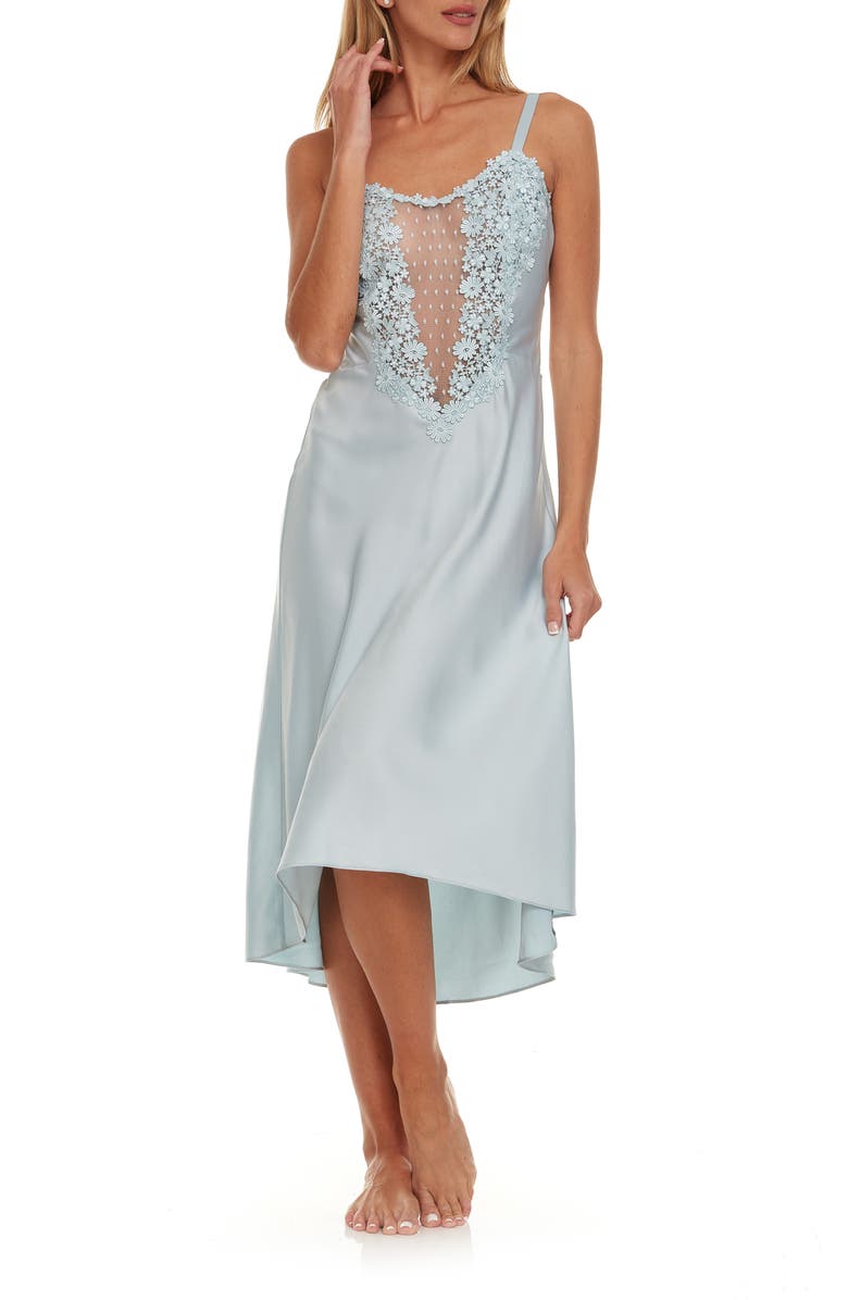 Flora Nikrooz Showstopper Nightgown, Alternate, color, Ice Flow