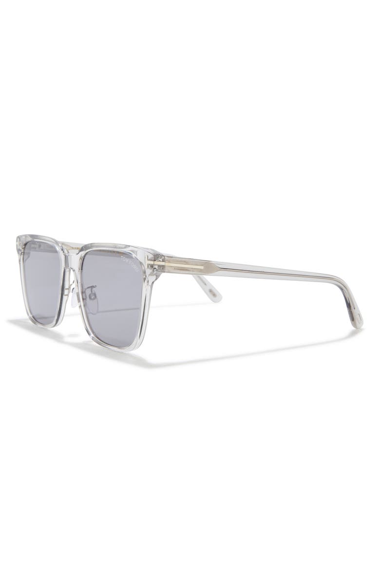 TOM FORD 57mm Square Sunglasses, Alternate, color, Grey/ Other / Smoke Polarized