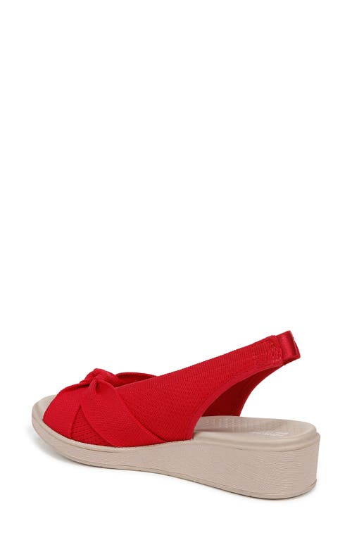 Bzees Bell Slingback Wedge Sandal In Red Knit
