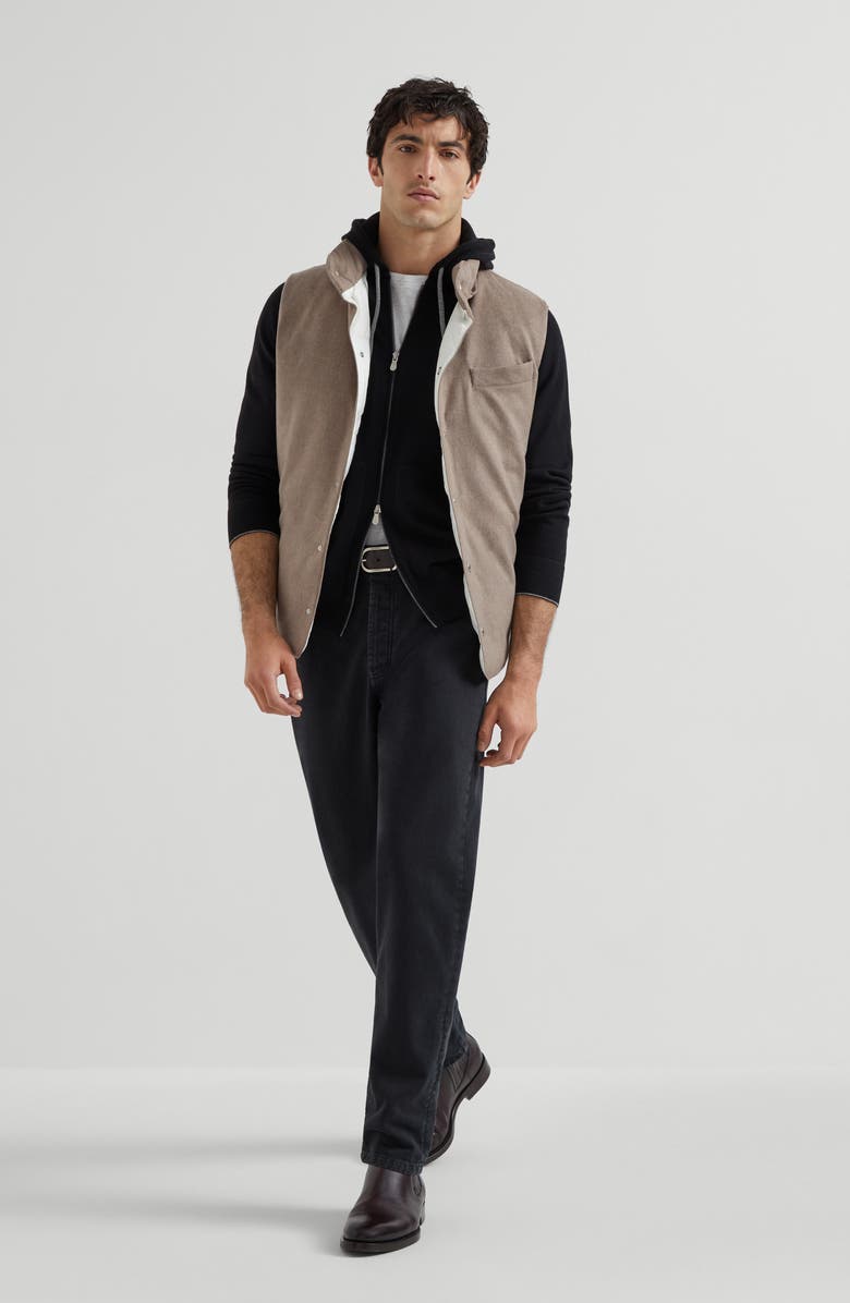 Brunello Cucinelli Sweatshirt-style cardigan, Alternate, color, Black