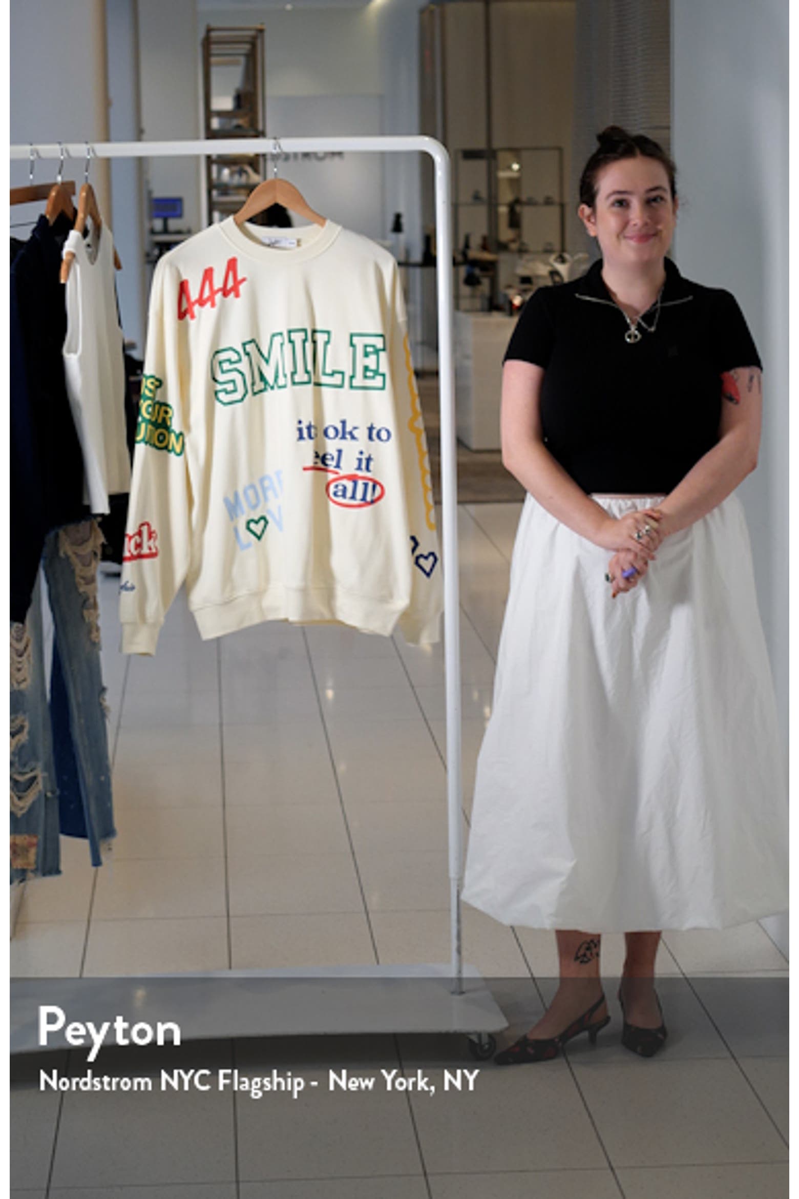 Affirming Rugs THE MAYFAIR GROUP Affirmation Crewneck Cotton Sweatshirt (Women ...