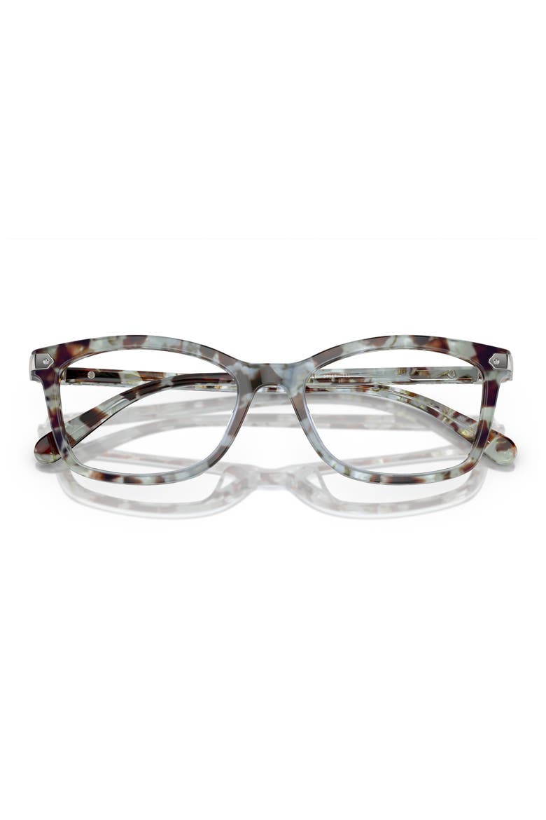 49mm Rectangular Optical Glasses, Alternate, color, SEA GLASS TORTOISE / DEMO