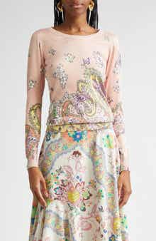Etro Floral Paisley Silk & Cashmere Sweater